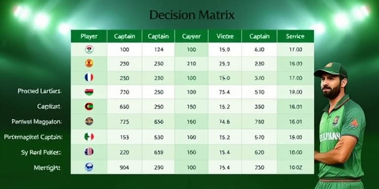 G5Bet Indian India captain decision matrix
